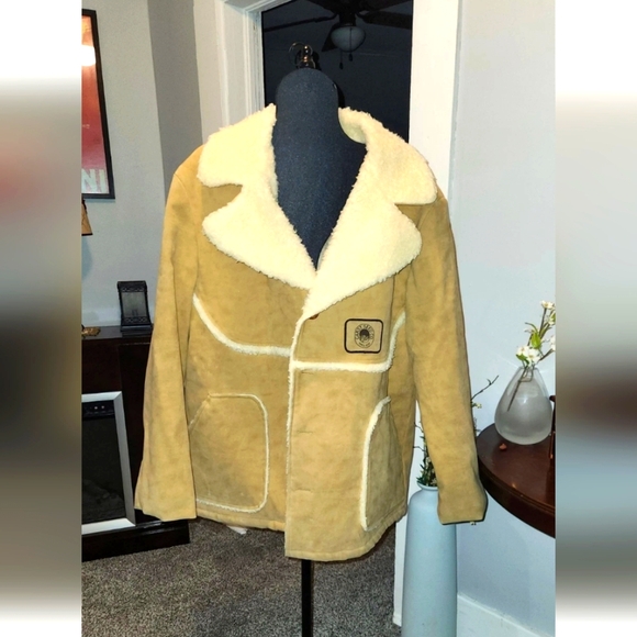 70's VINTAGESwingster SHERPA Jacket Men's X-Large. Garst Seed PatchUSA Made